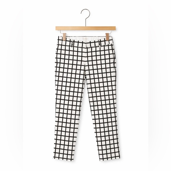 J. Crew Pants - J.Crew white and black Striped Pants size 2 Cotton